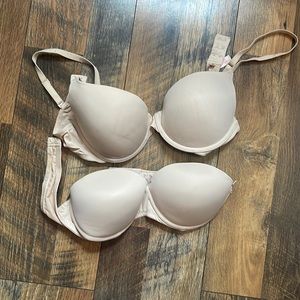 Victorias Secret Pink Strapless & Regular Bra